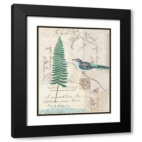 En Bleu II Black Modern Wood Framed Art Print with Double Matting by Pertiet, Katie