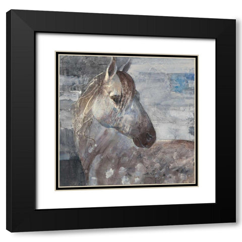 Appaloosa Black Modern Wood Framed Art Print with Double Matting by Hristova, Albena