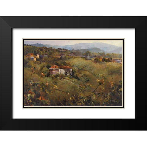 Overlooking The Valley Crop Black Modern Wood Framed Art Print with Double Matting by Hageman, Marilyn