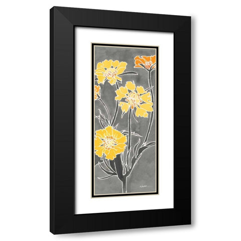 Cloisonne Beauty II Gray Black Modern Wood Framed Art Print with Double Matting by Novak, Shirley