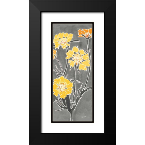 Cloisonne Beauty II Gray Black Modern Wood Framed Art Print with Double Matting by Novak, Shirley