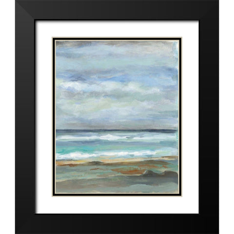 Seashore VIII Black Modern Wood Framed Art Print with Double Matting by Vassileva, Silvia