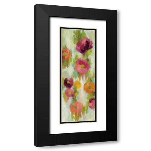 Coral and Emerald Garden III Black Modern Wood Framed Art Print with Double Matting by Vassileva, Silvia