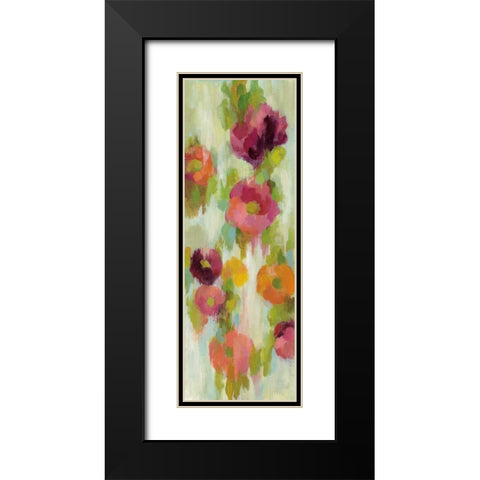 Coral and Emerald Garden III Black Modern Wood Framed Art Print with Double Matting by Vassileva, Silvia