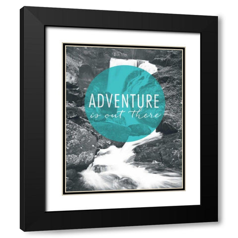 Adventure is Out There Black Modern Wood Framed Art Print with Double Matting by Marshall, Laura