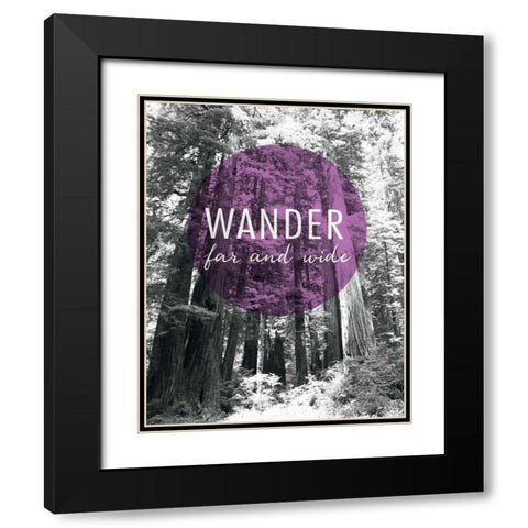 Wander Far and Wide Black Modern Wood Framed Art Print with Double Matting by Marshall, Laura