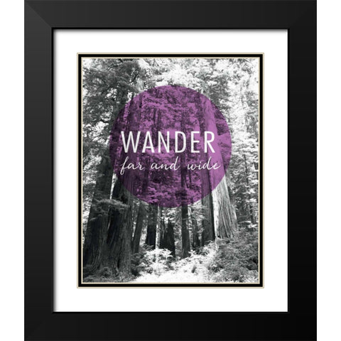 Wander Far and Wide Black Modern Wood Framed Art Print with Double Matting by Marshall, Laura