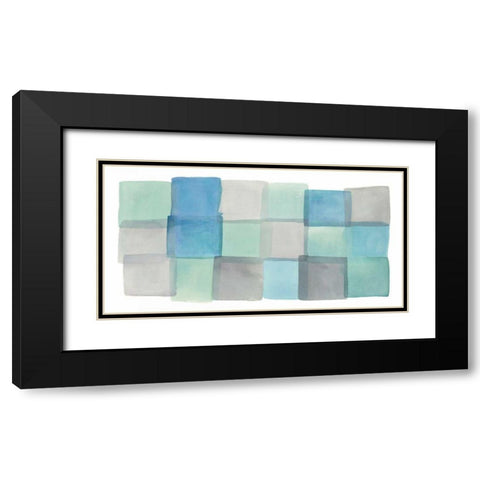 Overlap III Black Modern Wood Framed Art Print with Double Matting by Schick, Mike
