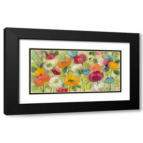Chartreuse Garden Black Modern Wood Framed Art Print with Double Matting by Vassileva, Silvia