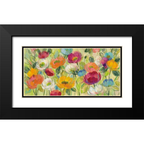 Chartreuse Garden Black Modern Wood Framed Art Print with Double Matting by Vassileva, Silvia