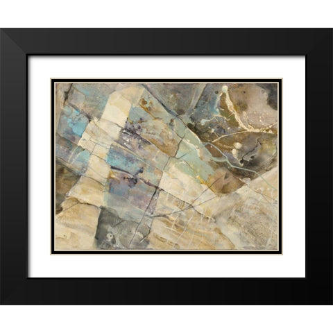 Rock IV Black Modern Wood Framed Art Print with Double Matting by Hristova, Albena