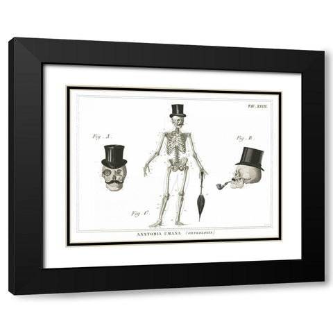 Dandy Bones Black Modern Wood Framed Art Print with Double Matting by Schlabach, Sue