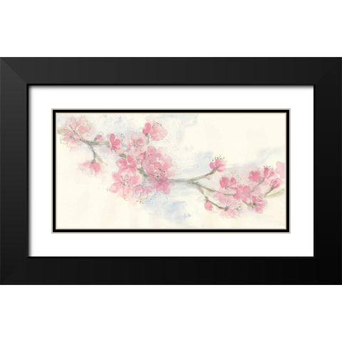 Cherry Blossom II Black Modern Wood Framed Art Print with Double Matting by Paschke, Chris