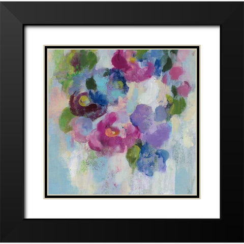 Pink and Blue II Black Modern Wood Framed Art Print with Double Matting by Vassileva, Silvia