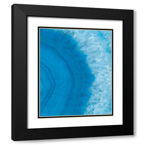 Agate Geode II Black Modern Wood Framed Art Print with Double Matting by Wild Apple Portfolio