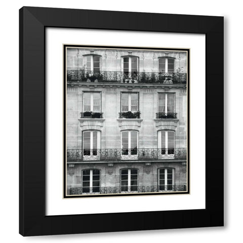 Across the Street II  Black Modern Wood Framed Art Print with Double Matting by Marshall, Laura
