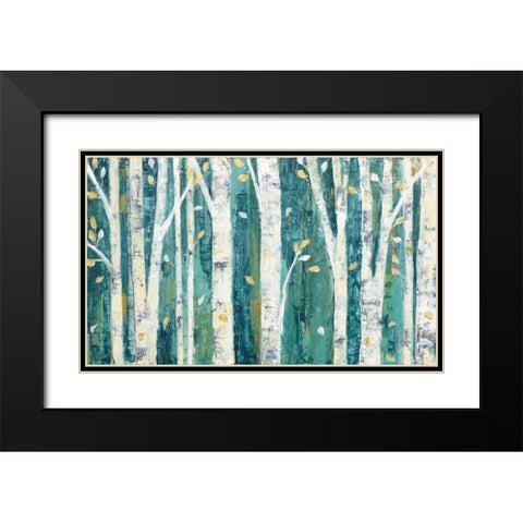 Birches in Spring Black Modern Wood Framed Art Print with Double Matting by Purinton, Julia
