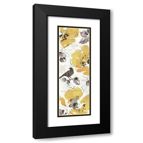 Watercolorful V Black Modern Wood Framed Art Print with Double Matting by Pela Studio