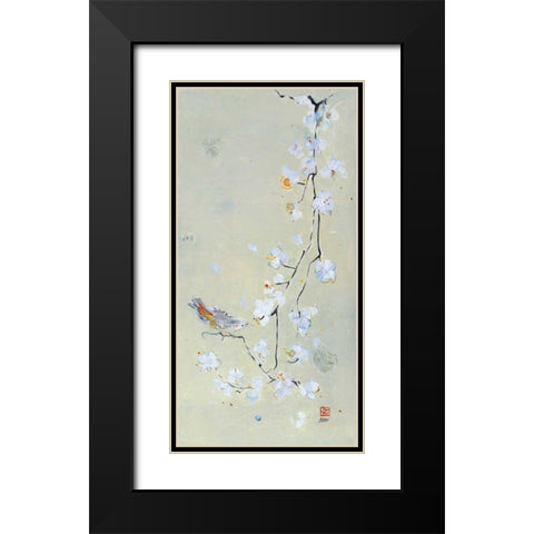 The Bird Family II Black Modern Wood Framed Art Print with Double Matting by Day, Kellie