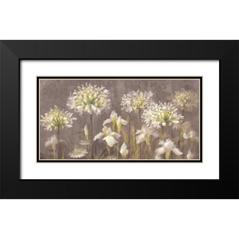 Spring Blossoms Neutral II Black Modern Wood Framed Art Print with Double Matting by Nai, Danhui