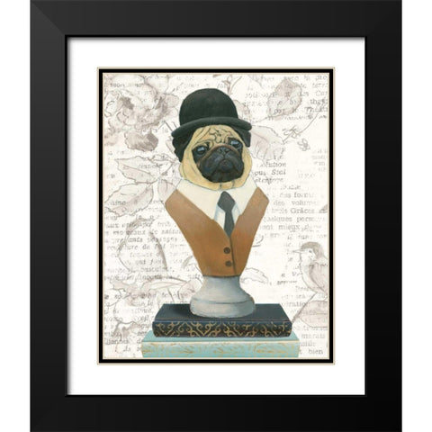 Canine Couture Newsprint III Black Modern Wood Framed Art Print with Double Matting by Adams, Emily