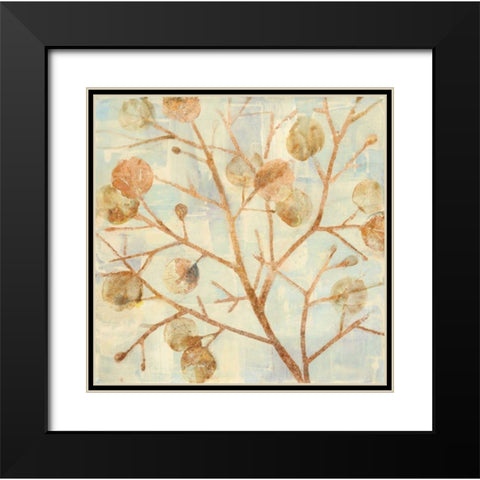 Shimmering II Black Modern Wood Framed Art Print with Double Matting by Hristova, Albena