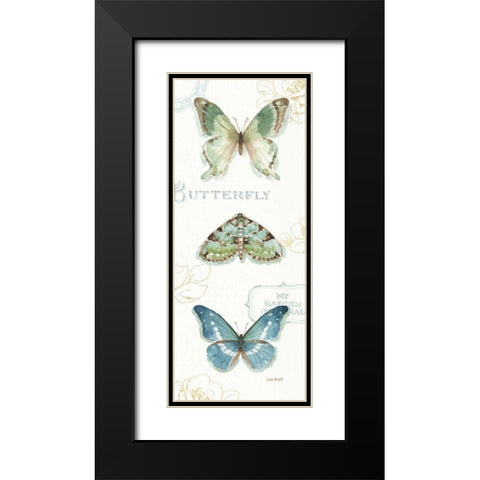 My Greenhouse Butterflies VI Black Modern Wood Framed Art Print with Double Matting by Audit, Lisa