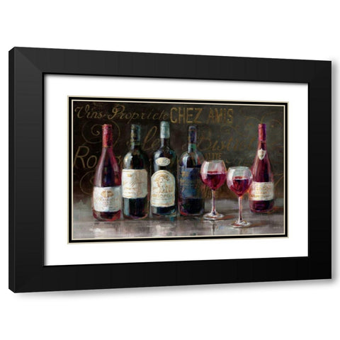 Bistro Reds v.2  Black Modern Wood Framed Art Print with Double Matting by Nai, Danhui