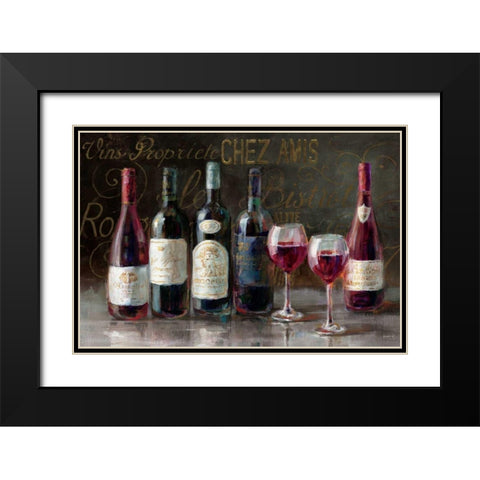 Bistro Reds v.2  Black Modern Wood Framed Art Print with Double Matting by Nai, Danhui