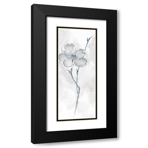 Solitary Dogwood II Gray Black Modern Wood Framed Art Print with Double Matting by Paschke, Chris