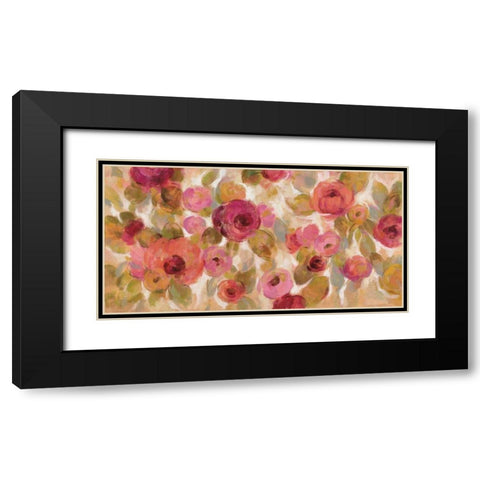 Glorious Pink Floral I Black Modern Wood Framed Art Print with Double Matting by Vassileva, Silvia