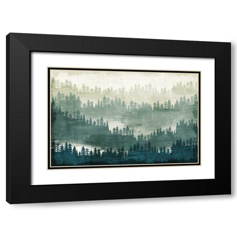 Mountainscape Black Modern Wood Framed Art Print with Double Matting by Mullan, Michael