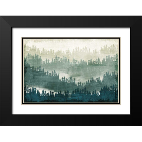Mountainscape Black Modern Wood Framed Art Print with Double Matting by Mullan, Michael
