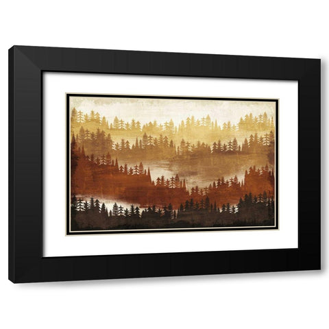 Mountainscape Spice Black Modern Wood Framed Art Print with Double Matting by Mullan, Michael
