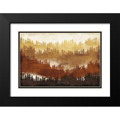 Mountainscape Spice Black Modern Wood Framed Art Print with Double Matting by Mullan, Michael