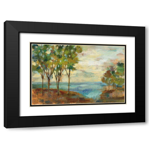 View of the Lake Black Modern Wood Framed Art Print with Double Matting by Vassileva, Silvia