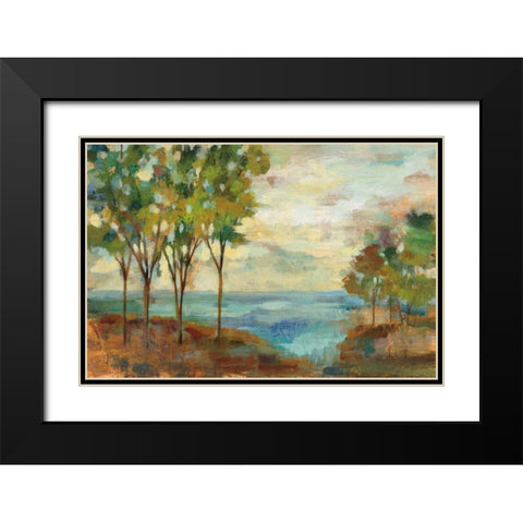 View of the Lake Black Modern Wood Framed Art Print with Double Matting by Vassileva, Silvia