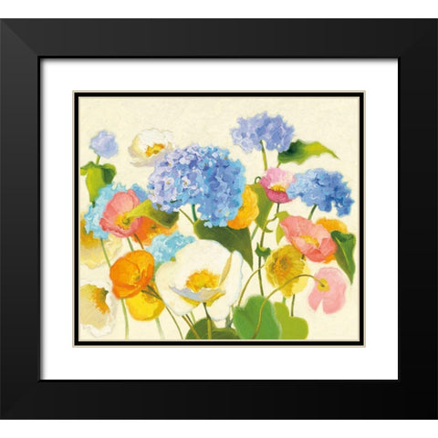 Springy Black Modern Wood Framed Art Print with Double Matting by Novak, Shirley