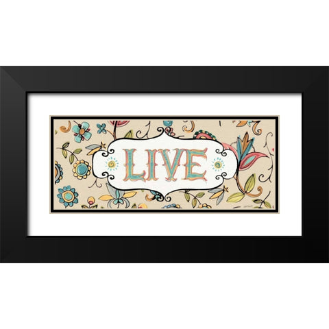 Peace and Paisley III Black Modern Wood Framed Art Print with Double Matting by Tavoletti, Anne