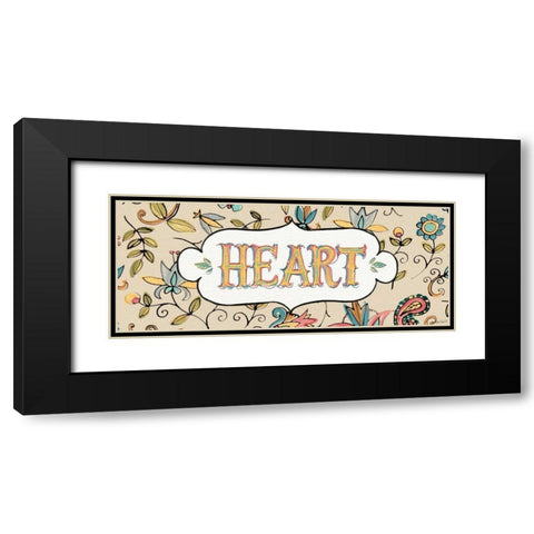 Peace and Paisley IV Black Modern Wood Framed Art Print with Double Matting by Tavoletti, Anne