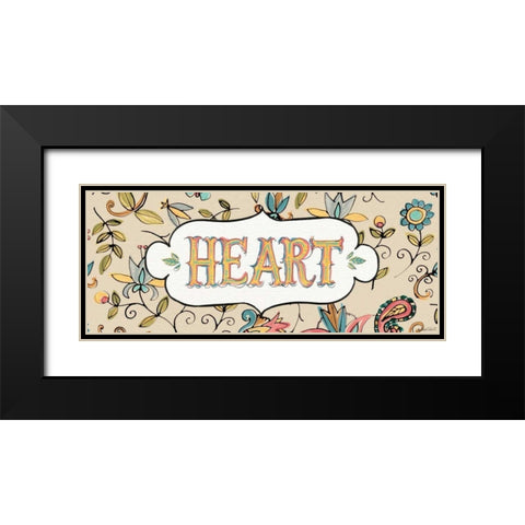 Peace and Paisley IV Black Modern Wood Framed Art Print with Double Matting by Tavoletti, Anne