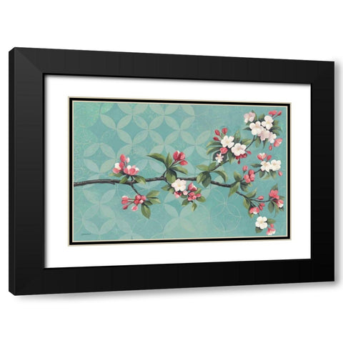 Cherry Blossoms Black Modern Wood Framed Art Print with Double Matting by Lovell, Kathrine