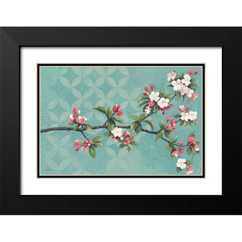 Cherry Blossoms Black Modern Wood Framed Art Print with Double Matting by Lovell, Kathrine