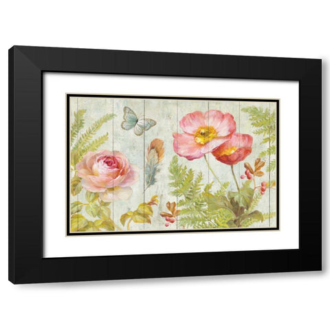 Natural Flora V Black Modern Wood Framed Art Print with Double Matting by Nai, Danhui