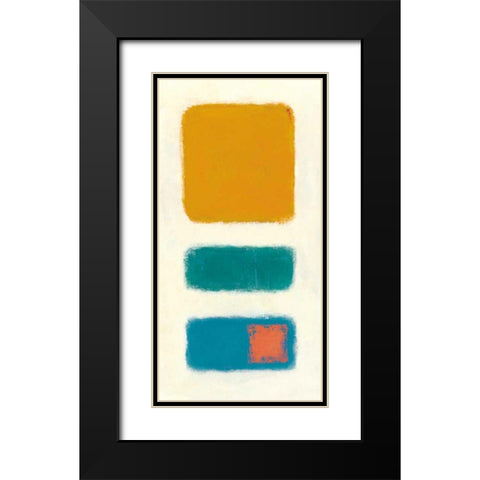 Isole Panel II Black Modern Wood Framed Art Print with Double Matting by Schick, Mike