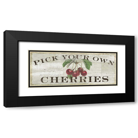 Farm Fresh Cherries Black Modern Wood Framed Art Print with Double Matting by Schlabach, Sue