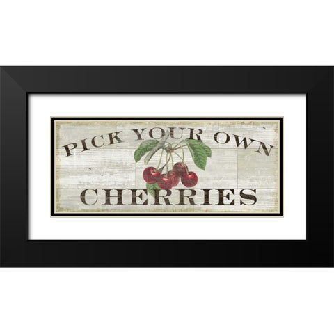 Farm Fresh Cherries Black Modern Wood Framed Art Print with Double Matting by Schlabach, Sue