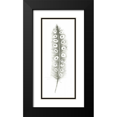 Feather Sketches VII Black Modern Wood Framed Art Print with Double Matting by Tillmon, Avery