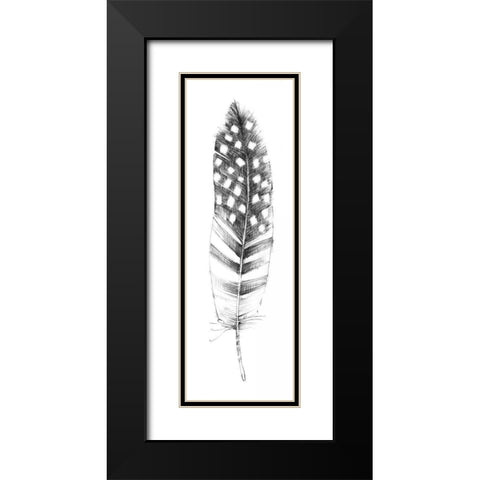 Spirit Feather VIIIb Black Modern Wood Framed Art Print with Double Matting by Tillmon, Avery