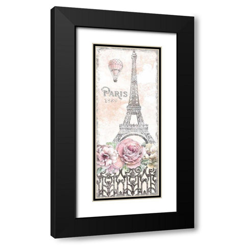 Paris Roses Panel VIII Black Modern Wood Framed Art Print with Double Matting by Grove, Beth